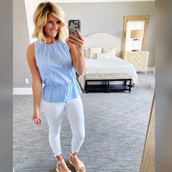 Treasure & Bond Sleeveless Peplum Top - Picture 3 of 7